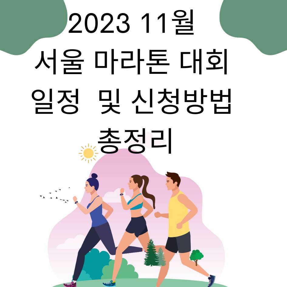 2023  11월 서울 마라톤 대회 일정 및 신청방법 총정리