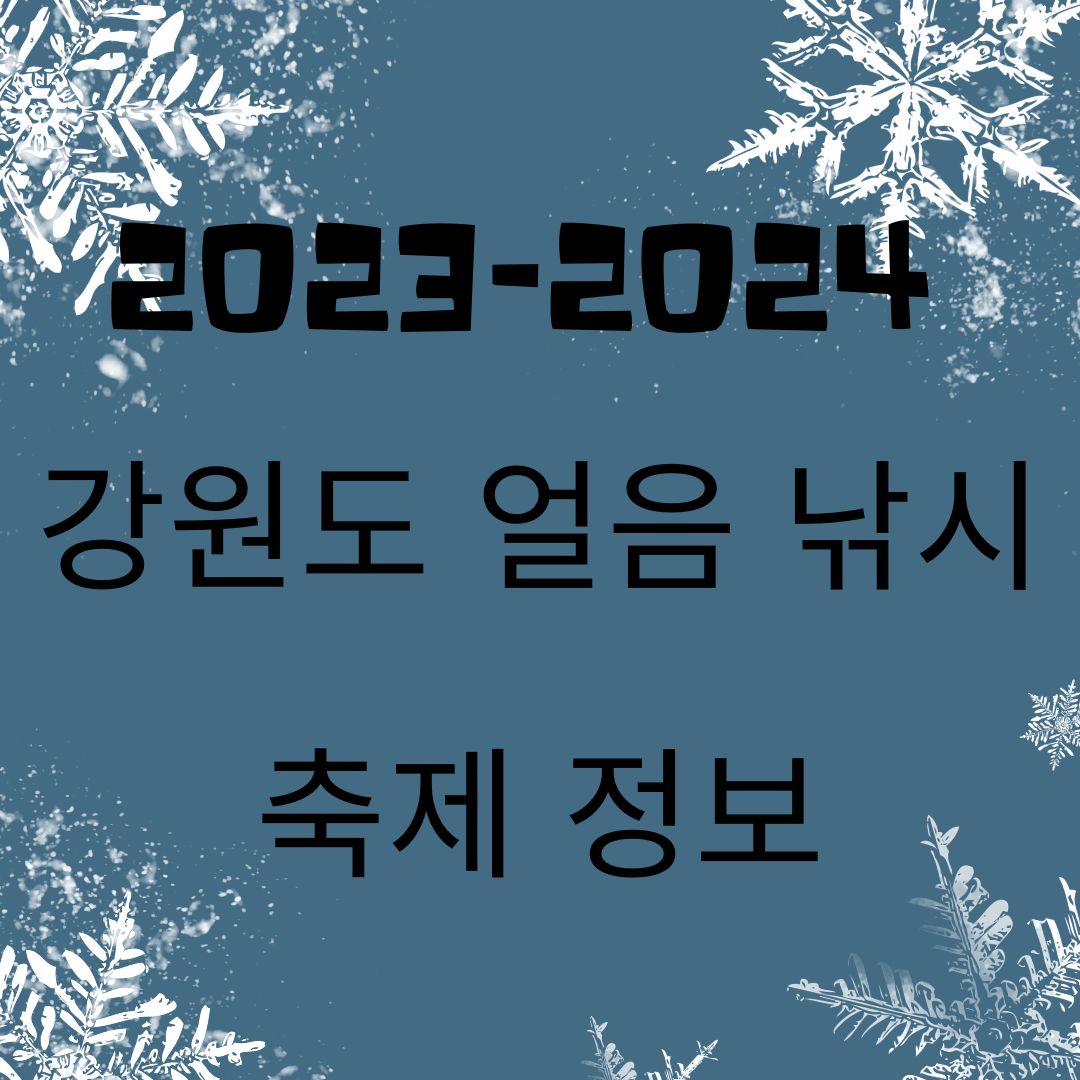 12월 강원도 얼음낚시 축제 정보